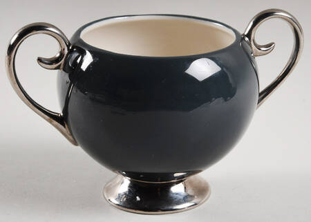 Contessa Teal Green (Platinum Trim, Coupe) Sugar Bowl No Lid