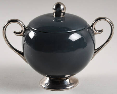 Contessa Teal Green (Platinum Trim, Coupe) Sugar Bowl & Lid