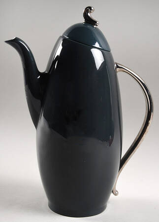 Contessa Teal Green (Platinum Trim, Coupe) Coffee Pot & Lid