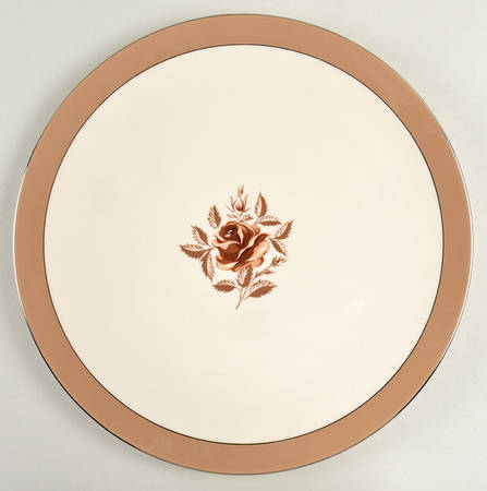 Cocoa Rose (Coupe, Platinum Trim) Service Plate (Charger)
