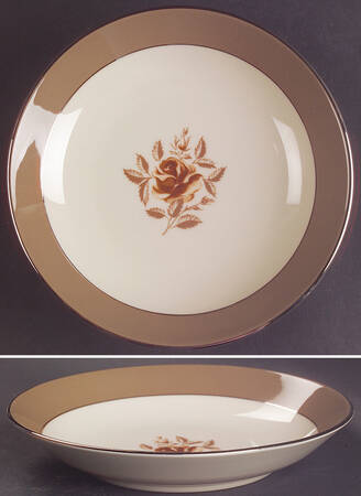 Cocoa Rose (Coupe, Platinum Trim) Individual Salad Bowl