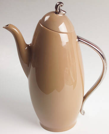 Cocoa Rose (Coupe, Platinum Trim) Coffee Pot & Lid