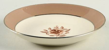 Cocoa Rose (Coupe, Platinum Trim) Individual Salad Bowl