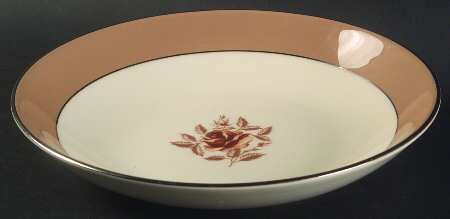Cocoa Rose (Coupe, Platinum Trim) Coupe Soup Bowl