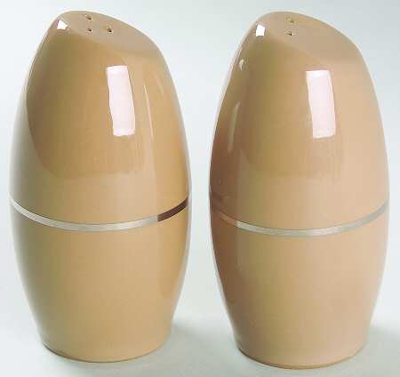 Cocoa Rose (Coupe, Platinum Trim) Salt & Pepper Set