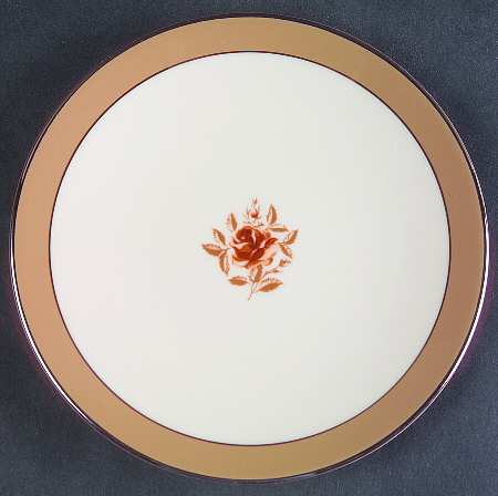 Cocoa Rose (Coupe, Platinum Trim) Bread & Butter Plate