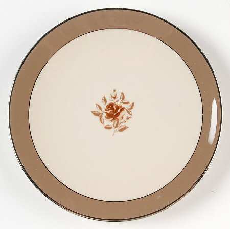 Cocoa Rose (Coupe, Platinum Trim) Bread & Butter Plate