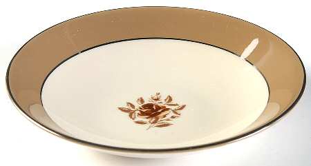 Cocoa Rose (Coupe, Platinum Trim) Fruit/Dessert (Sauce) Bowl