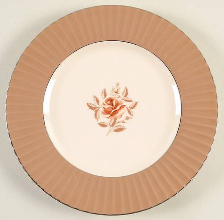 Cocoa Rose Flutes Salad Plate
