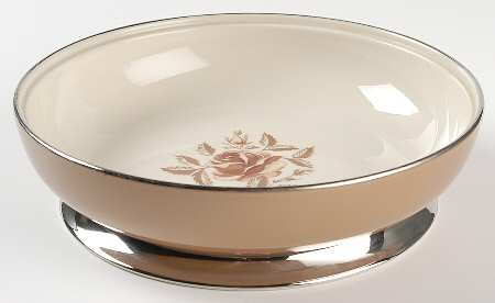 Cocoa Rose (Rim) Round Vegetable No Lid