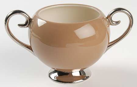 Cocoa Rose (Rim) Sugar Bowl No Lid