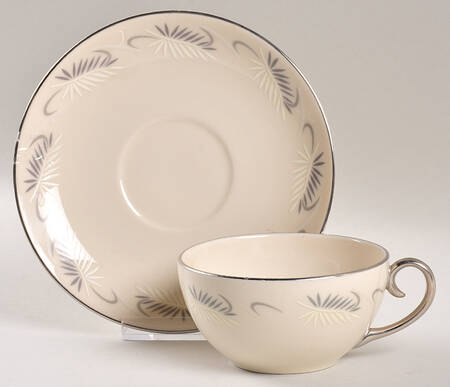 Continental White (Coupe) Flat Cup & Saucer Set