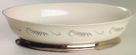 Continental White (Rim) 9" Oval Vegetable Bowl