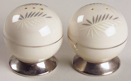 Continental White (Rim) Salt & Pepper Set