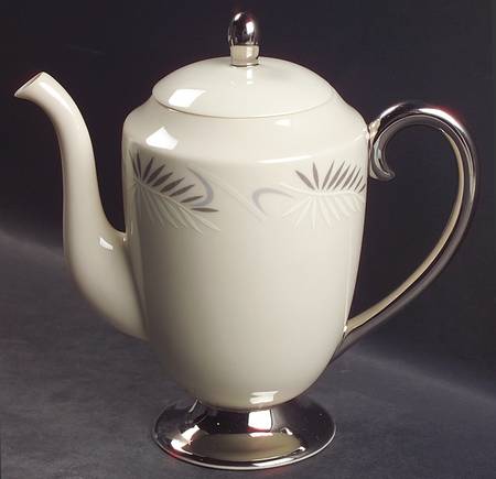 Continental White (Rim) Coffee Pot & Lid