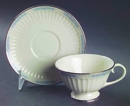 Crissy Rose Blue Footed Cup & Saucer Set