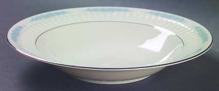 Crissy Rose Blue Rim Soup Bowl
