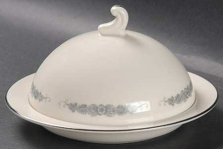 Crissy Rose Gray Round Covered Butter