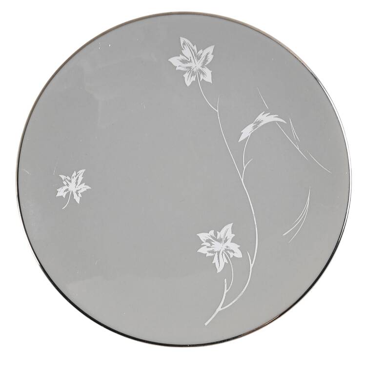 Damask Leaf Grey Bread & Butter Plate
