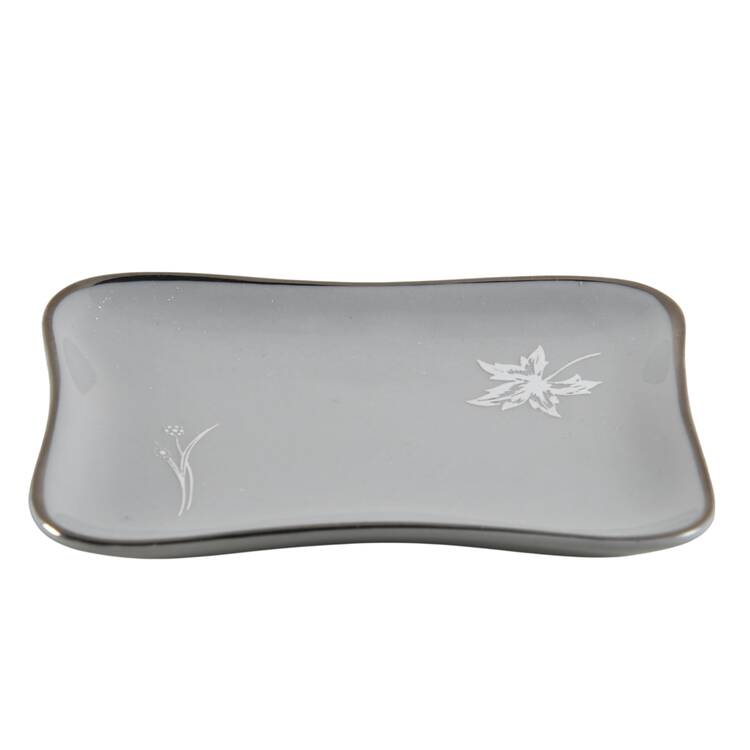 Damask Leaf Grey Small Ashtray