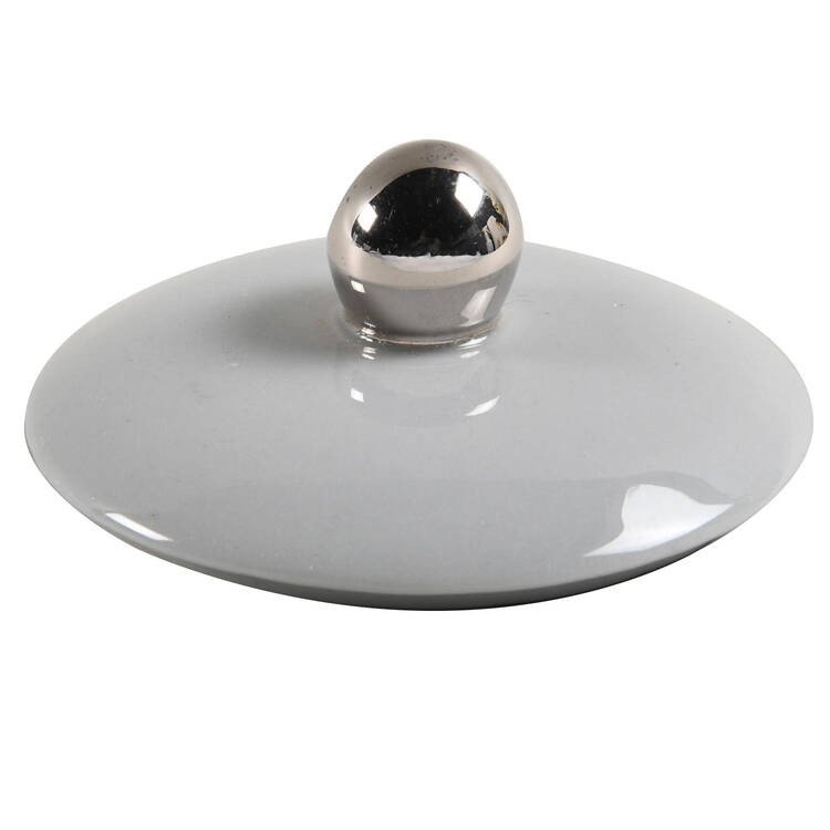 Damask Leaf Grey Lid for Sugar Bowl