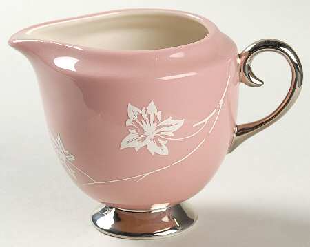 Damask Leaf Pink Creamer