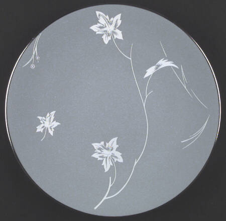 Damask Leaf Strata Blue Salad Plate