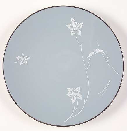 Damask Leaf Strata Blue Bread & Butter Plate