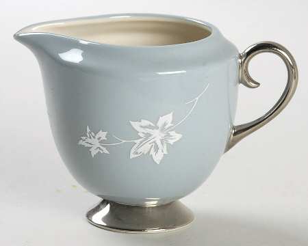 Damask Leaf Strata Blue Mini Creamer
