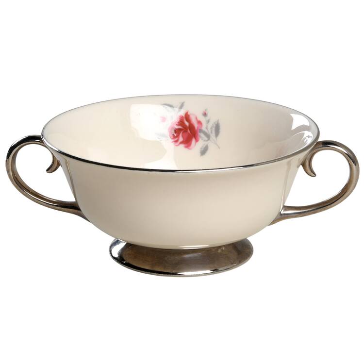 Delrose (Rim) Footed Cream Soup Bowl