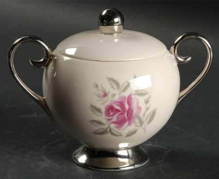 Delrose (Rim) Sugar Bowl & Lid