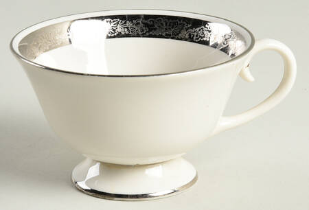 Elegante (Platinum Trim, Rim Shape) Footed Cup