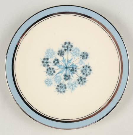 Evening Shadows Strata Blue (Platinum Trim, Coupe) Bread & Butter Plate