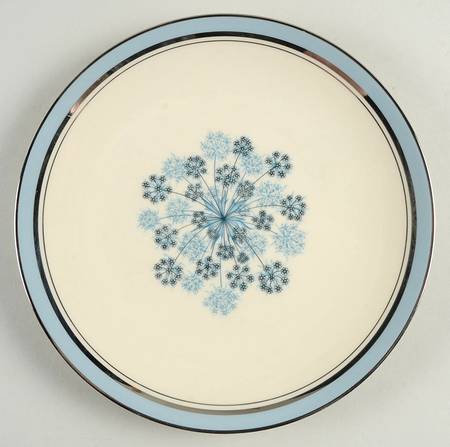 Evening Shadows Strata Blue (Platinum Trim, Coupe) Salad Plate