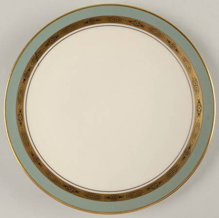 First Lady Green (Platinum Trim, Coupe) Bread & Butter Plate