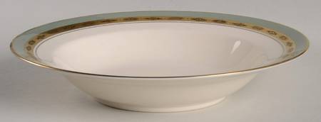 First Lady Green (Gold Trim, Rim) Rim Soup Bowl