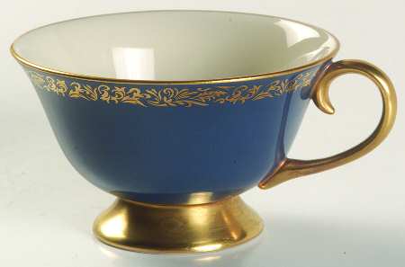 Florentine Mystic Blue (Gold Trim, Coupe) Footed Cup