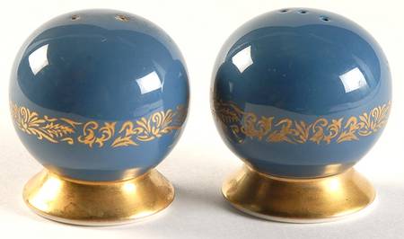 Florentine Mystic Blue (Gold Trim, Coupe) Salt & Pepper Set
