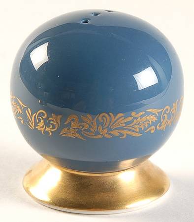 Florentine Mystic Blue (Gold Trim, Coupe) Pepper Shaker