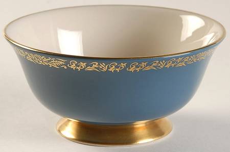 Florentine Mystic Blue (Gold Trim, Coupe) Coupe Cereal Bowl