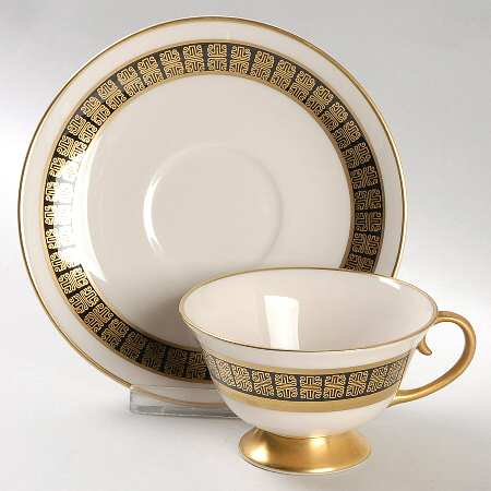 Forum Gold Footed Cup & Saucer Set