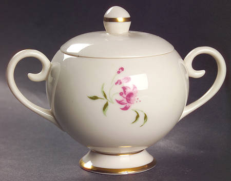 Fuschia (Gold) Sugar Bowl & Lid