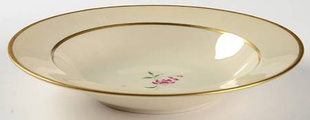 Fuschia (Gold) Rim Soup Bowl