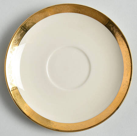 Georgian Rose No Color Band (Gold Trim, Coupe) Saucer