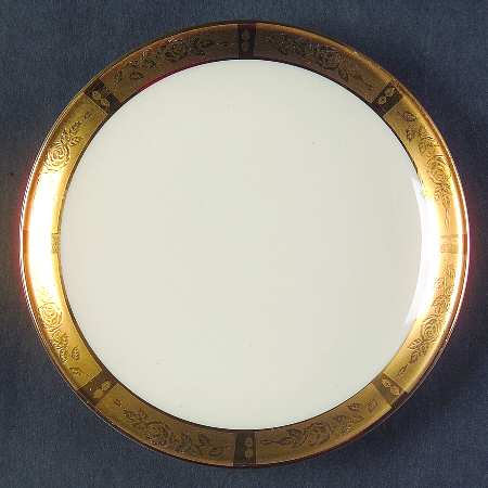Georgian Rose No Color Band (Gold Trim, Coupe) Coaster