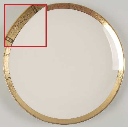 Georgian Rose No Color Band (Gold Trim, Coupe) by Flintridge