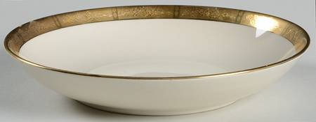 Georgian Rose No Color Band (Gold Trim, Coupe) Coupe Soup Bowl