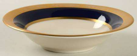 Georgian Rose Cobalt Blue (.35 Gold Band) Fruit/Dessert (Sauce) Bowl