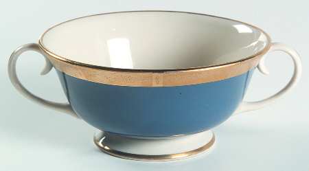 Georgian Rose Mystic (Gold Trim, Rim) by Flintridge