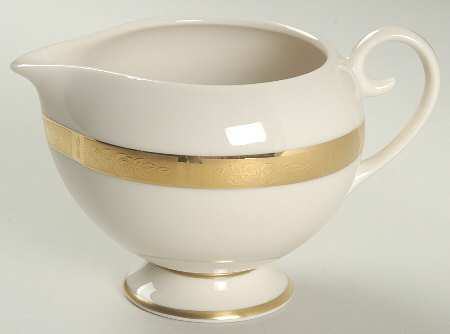 Georgian Rose No Color Band (Gold Trim, Rim) Creamer